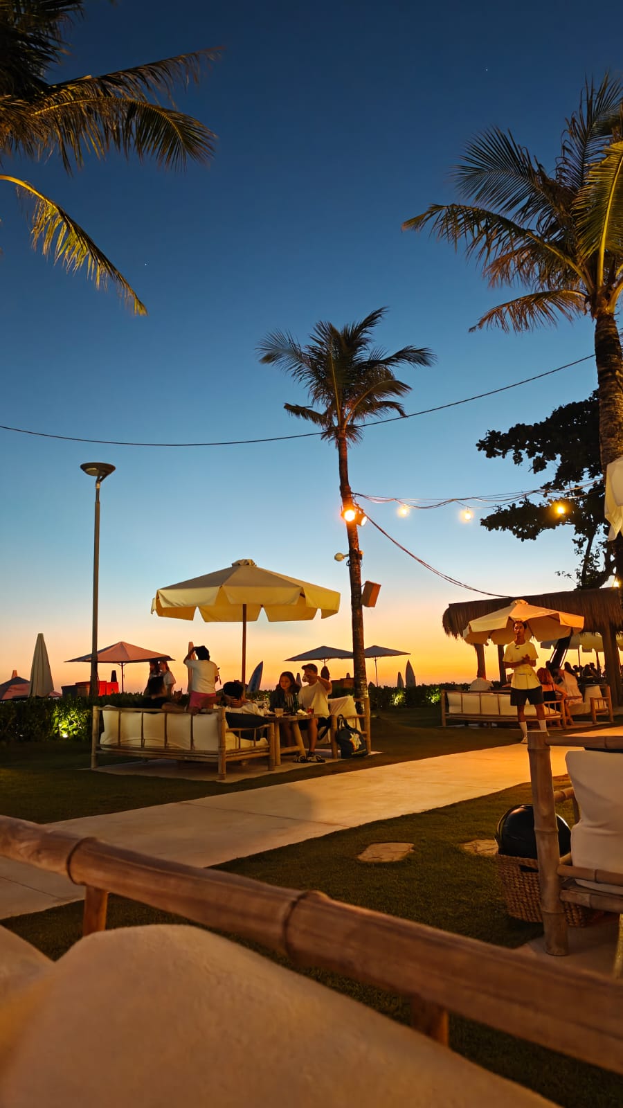 Poolside sunset view at Suka Sunset Beach Club