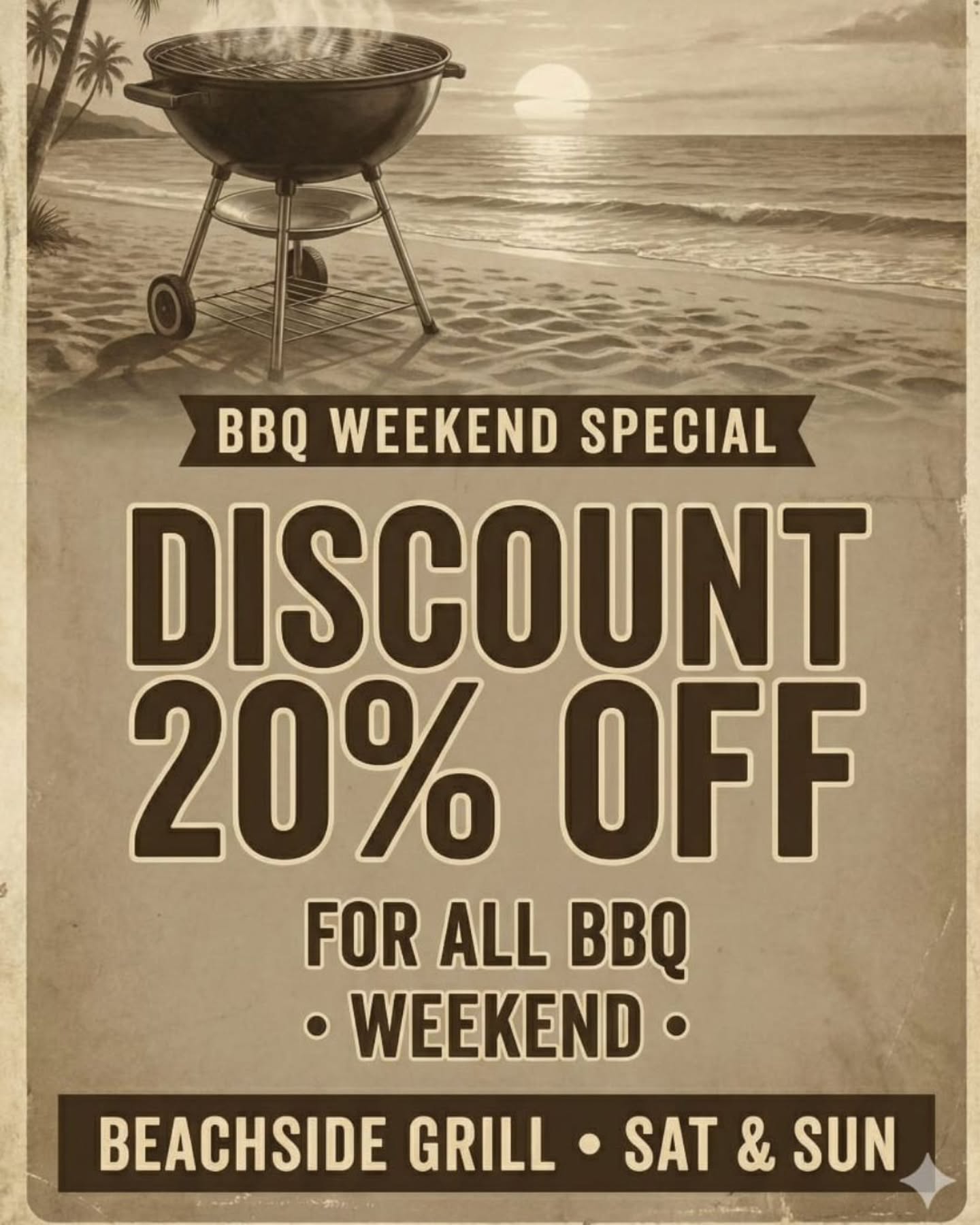 Diskon BBQ Akhir Pekan 20%