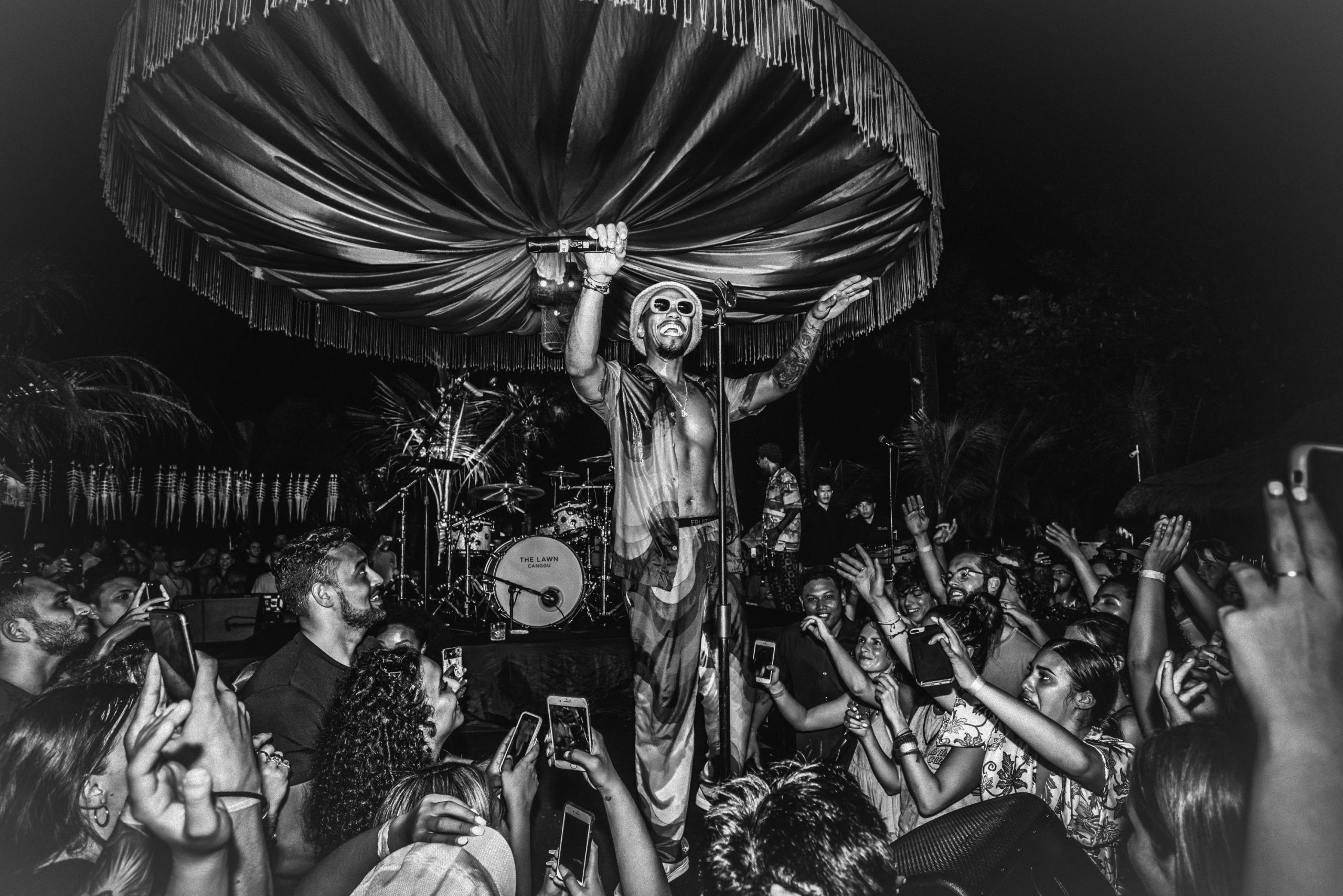 The Lawn Canggu music event crowd