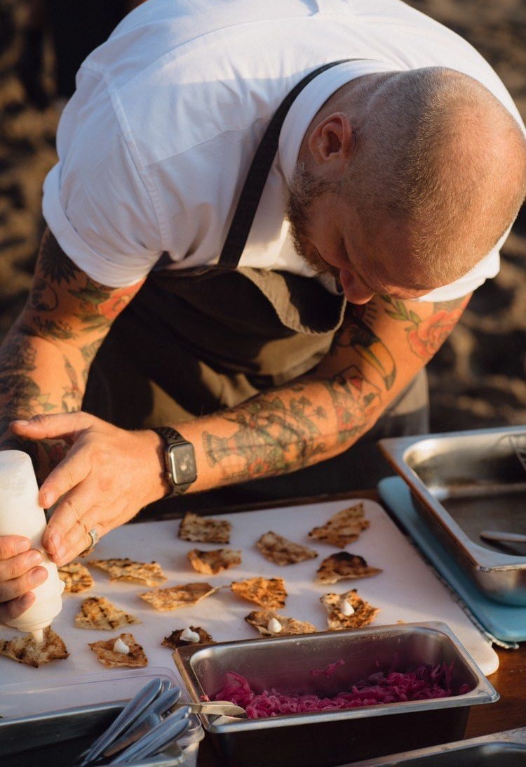 Finishing a dish