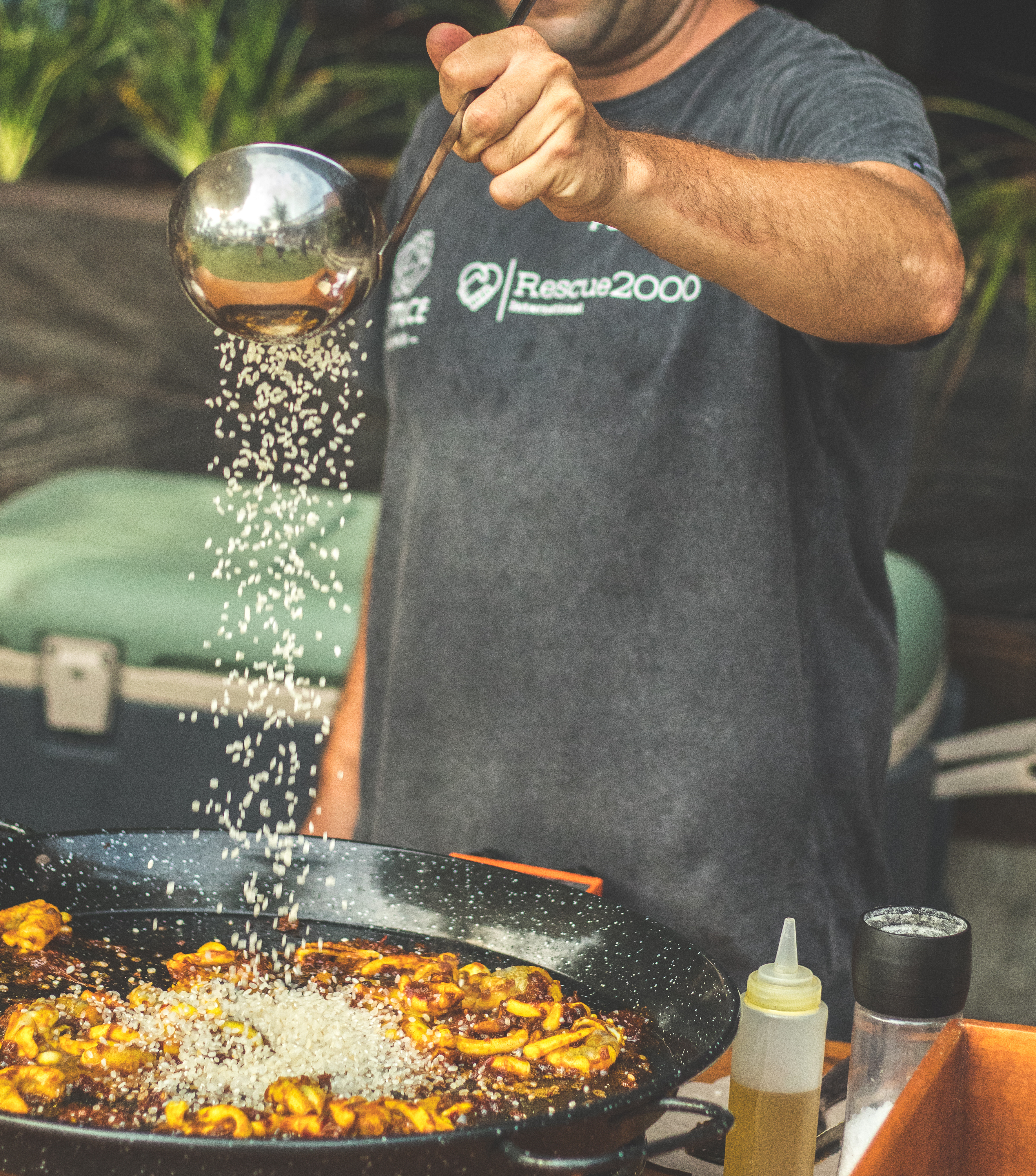 Cooking on the grill