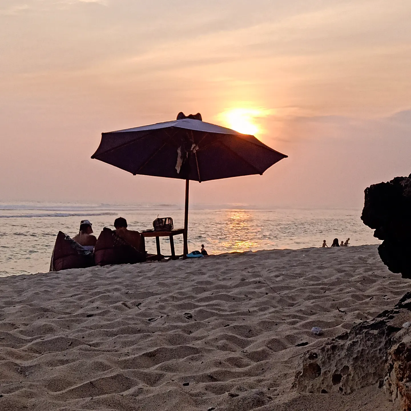 Evening Sky and Parasols