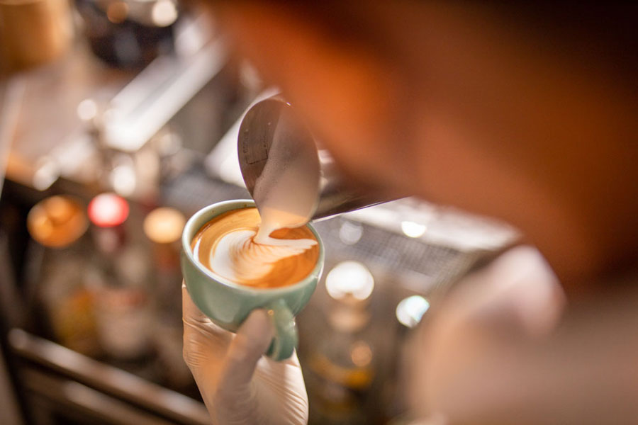 コーヒーの仕上げ