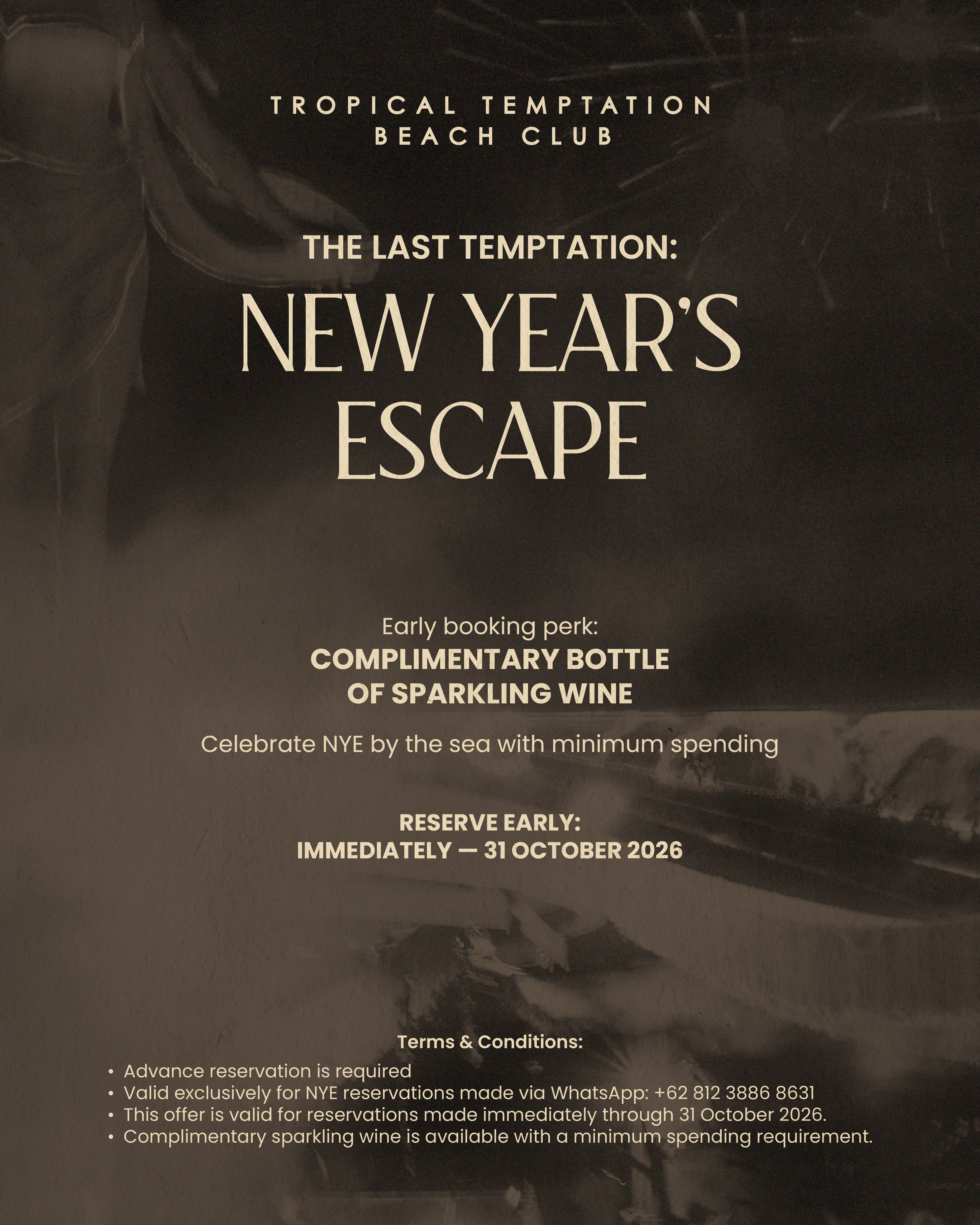 Keuntungan pemesanan awal New Year’s Escape