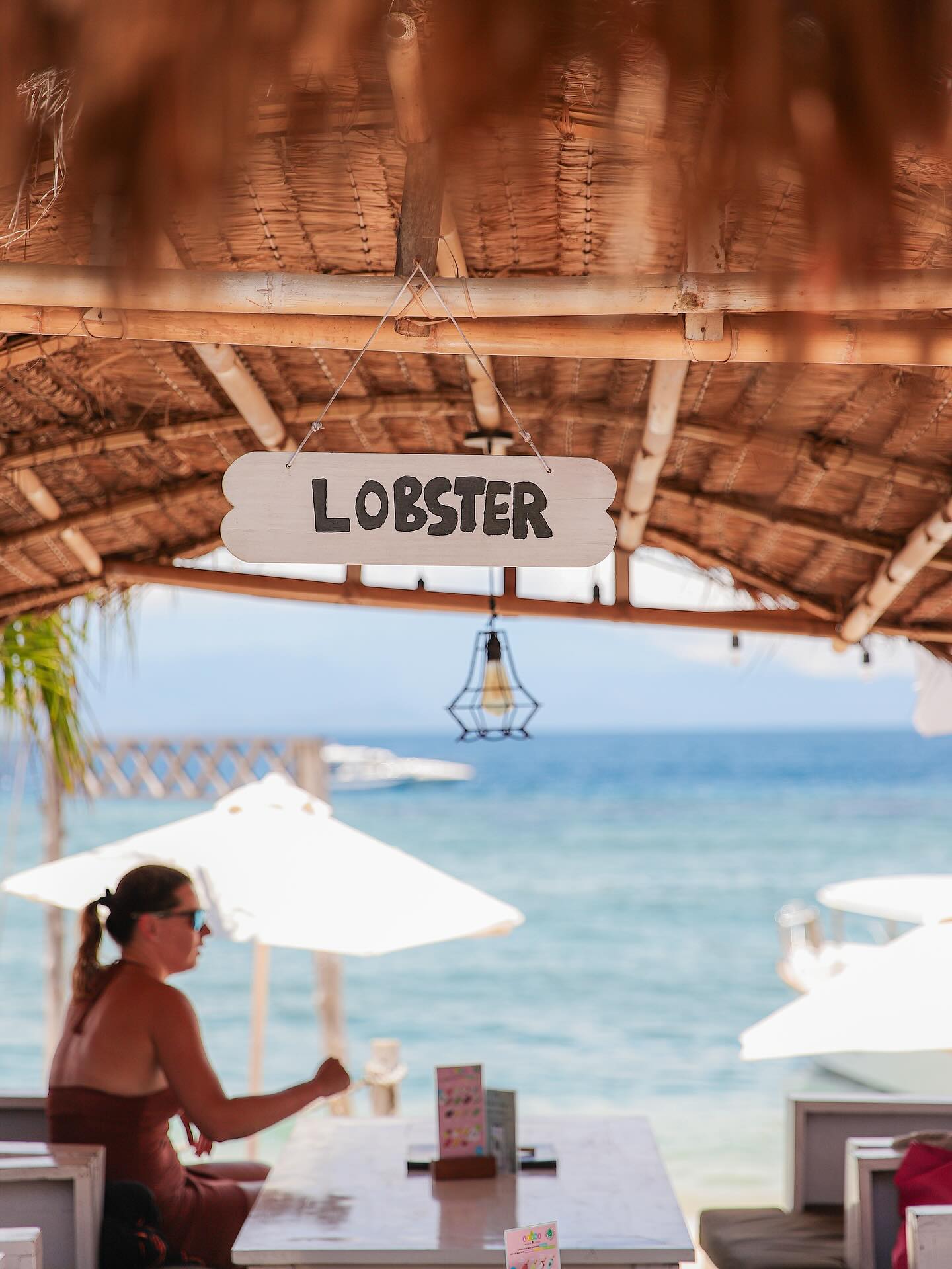 Covered dining open to the sea