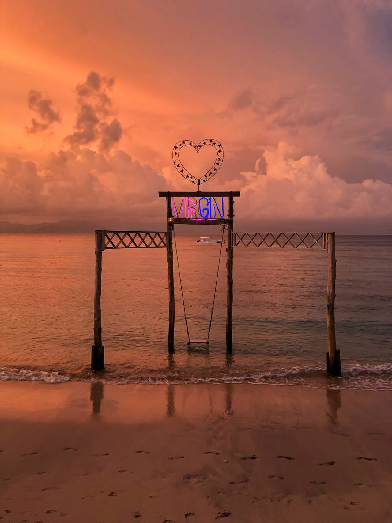 Seaside Swing at Sunset