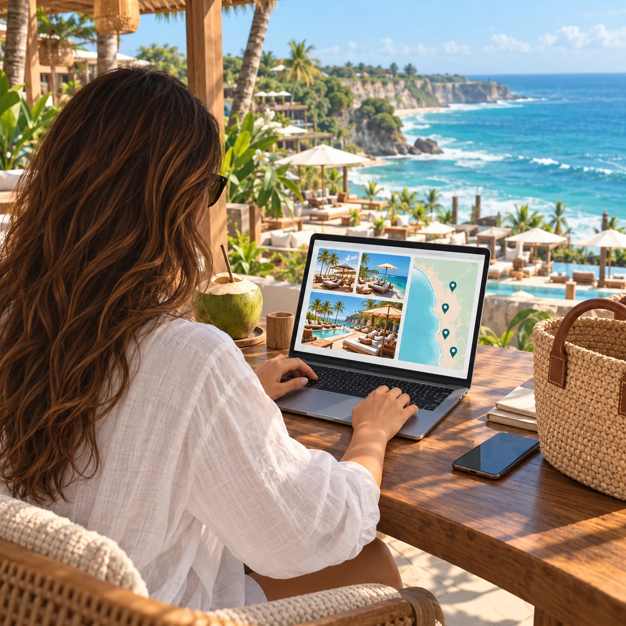 Comparing venues on a laptop