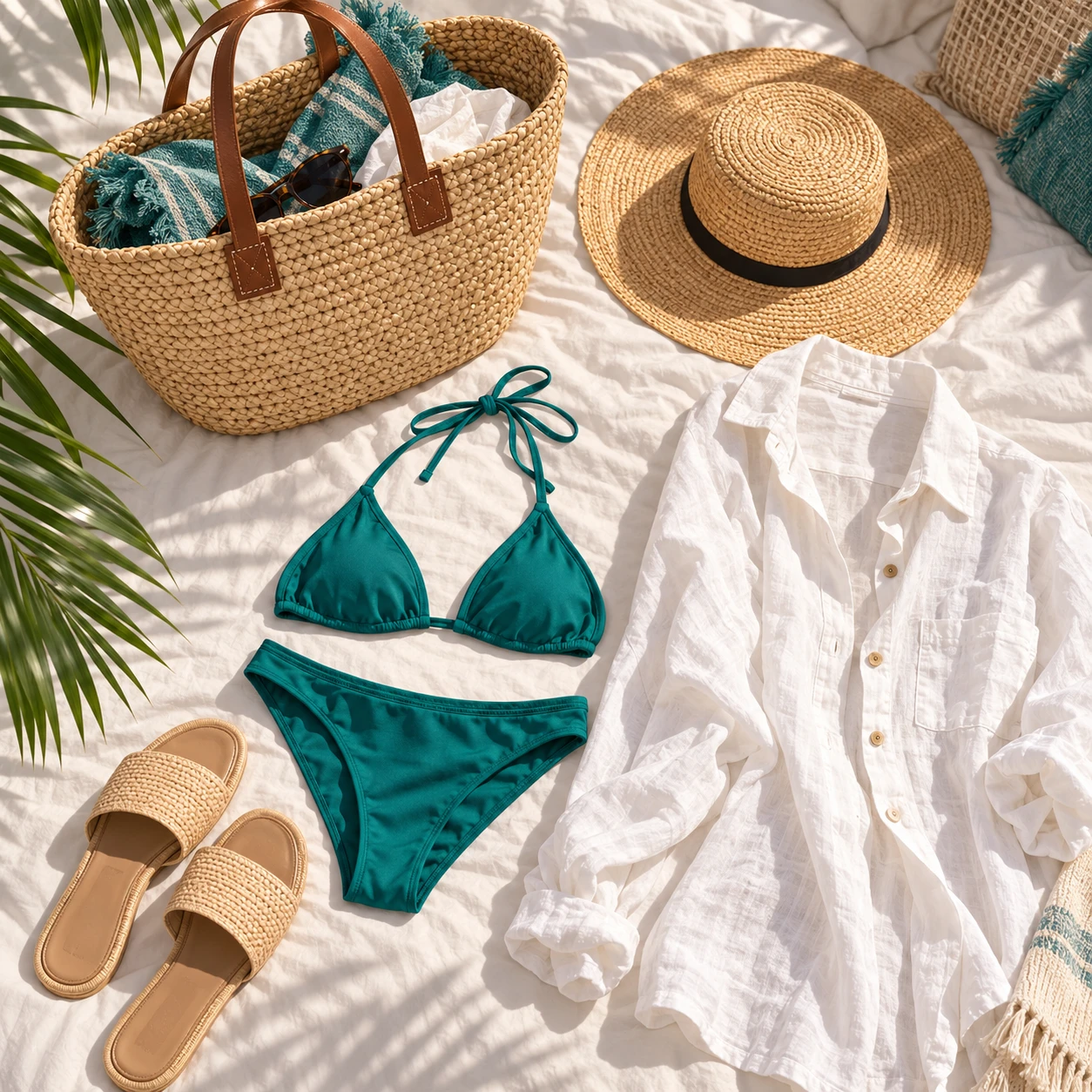 Preparing swimwear and a cover-up