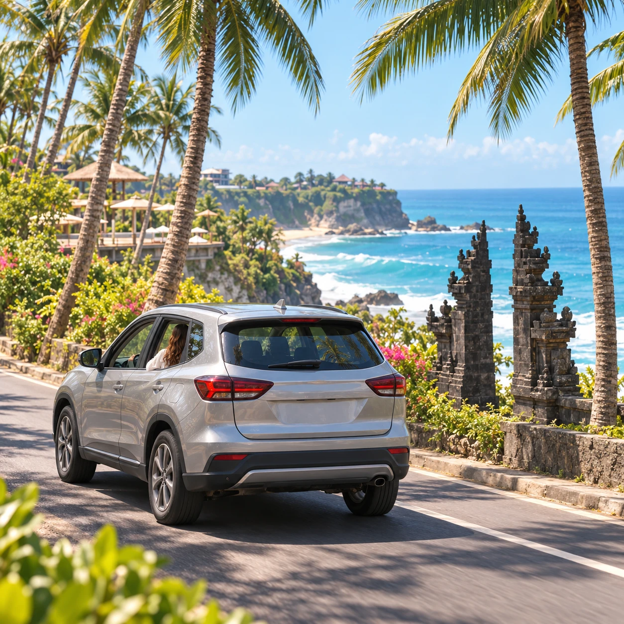 Travelling along a coastal road