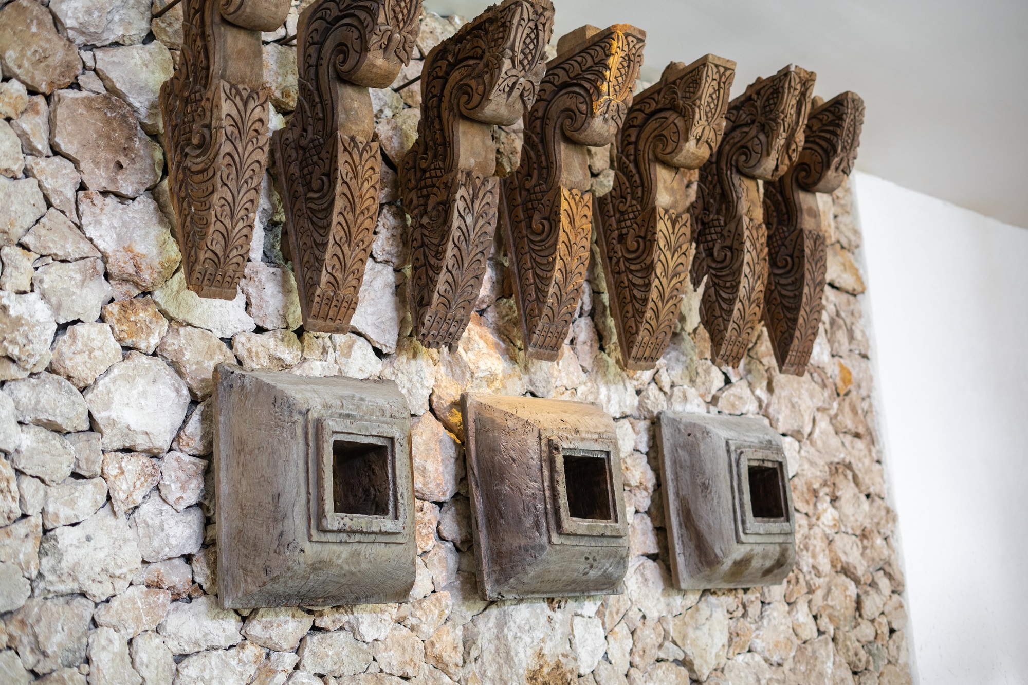 Carved Wooden Wall