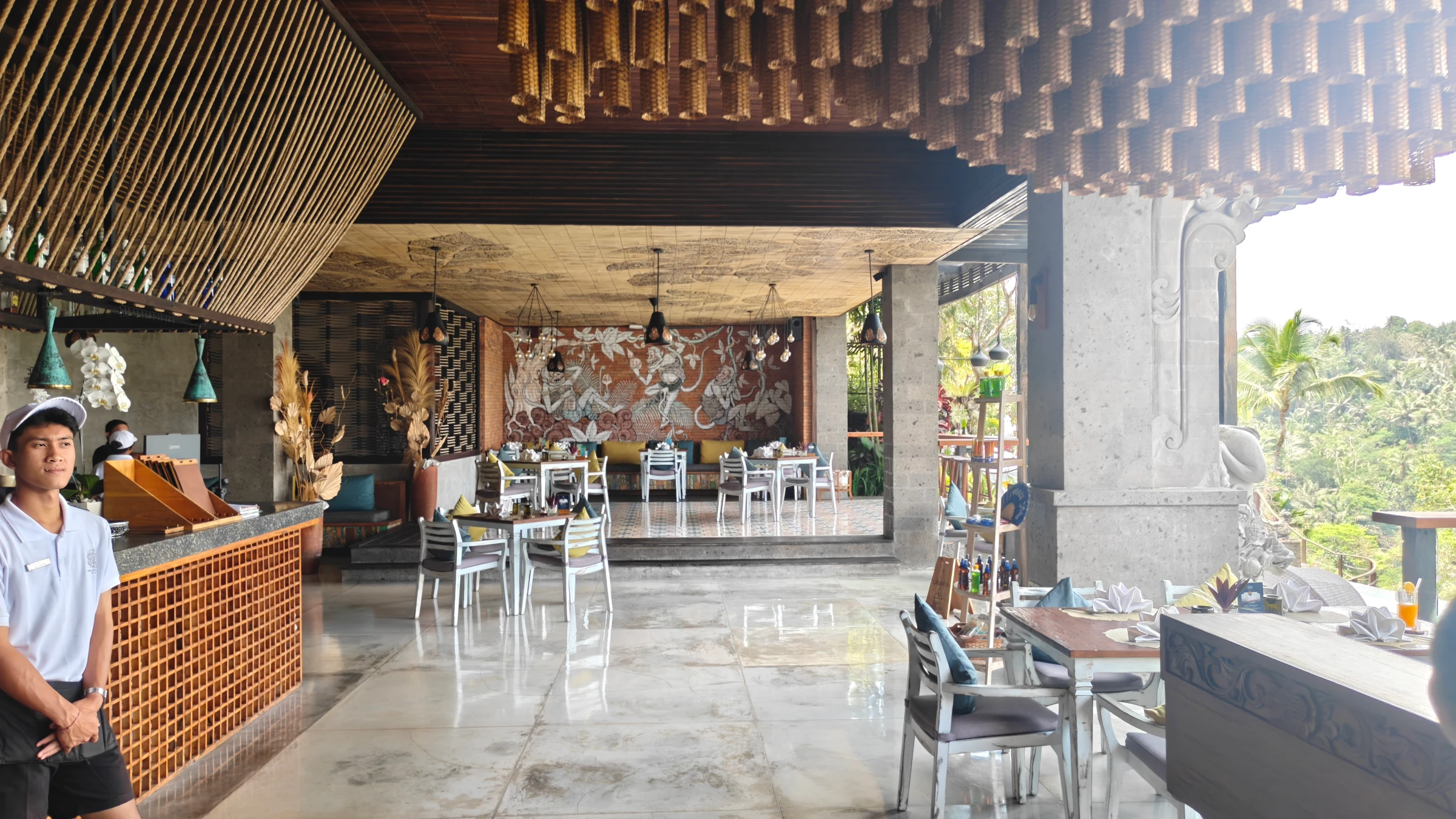 Covered dining area