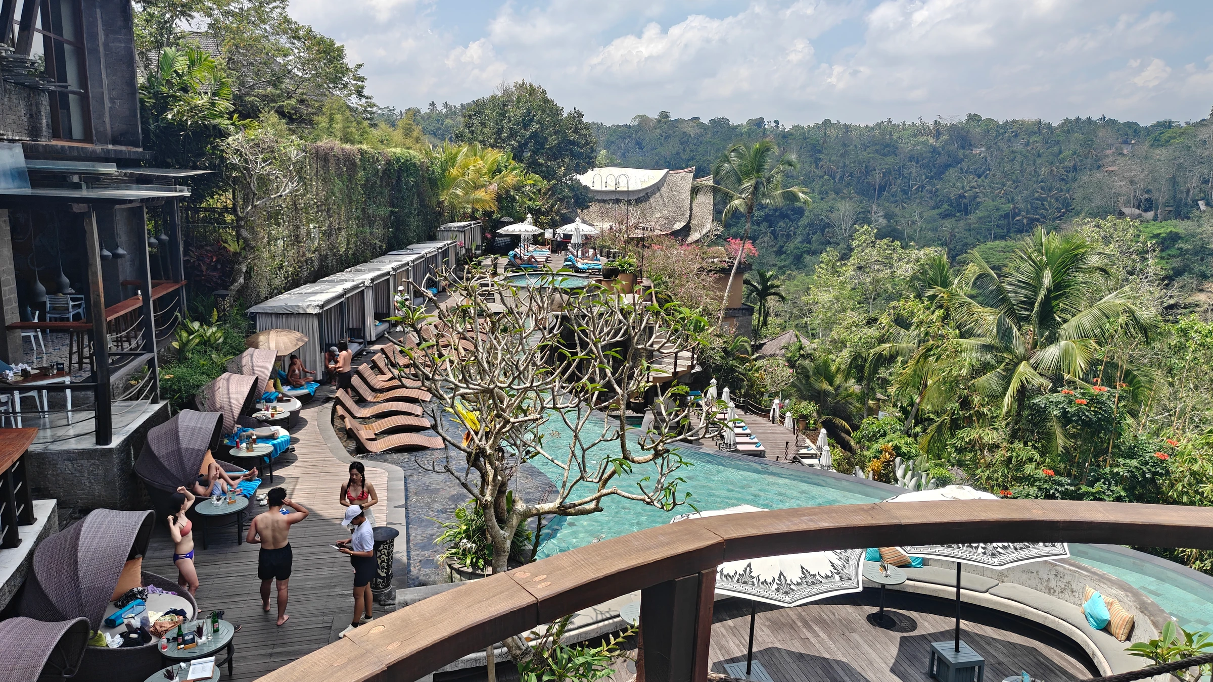 Wanna Jungle Pool & Bar — Pool and valley from the terrace