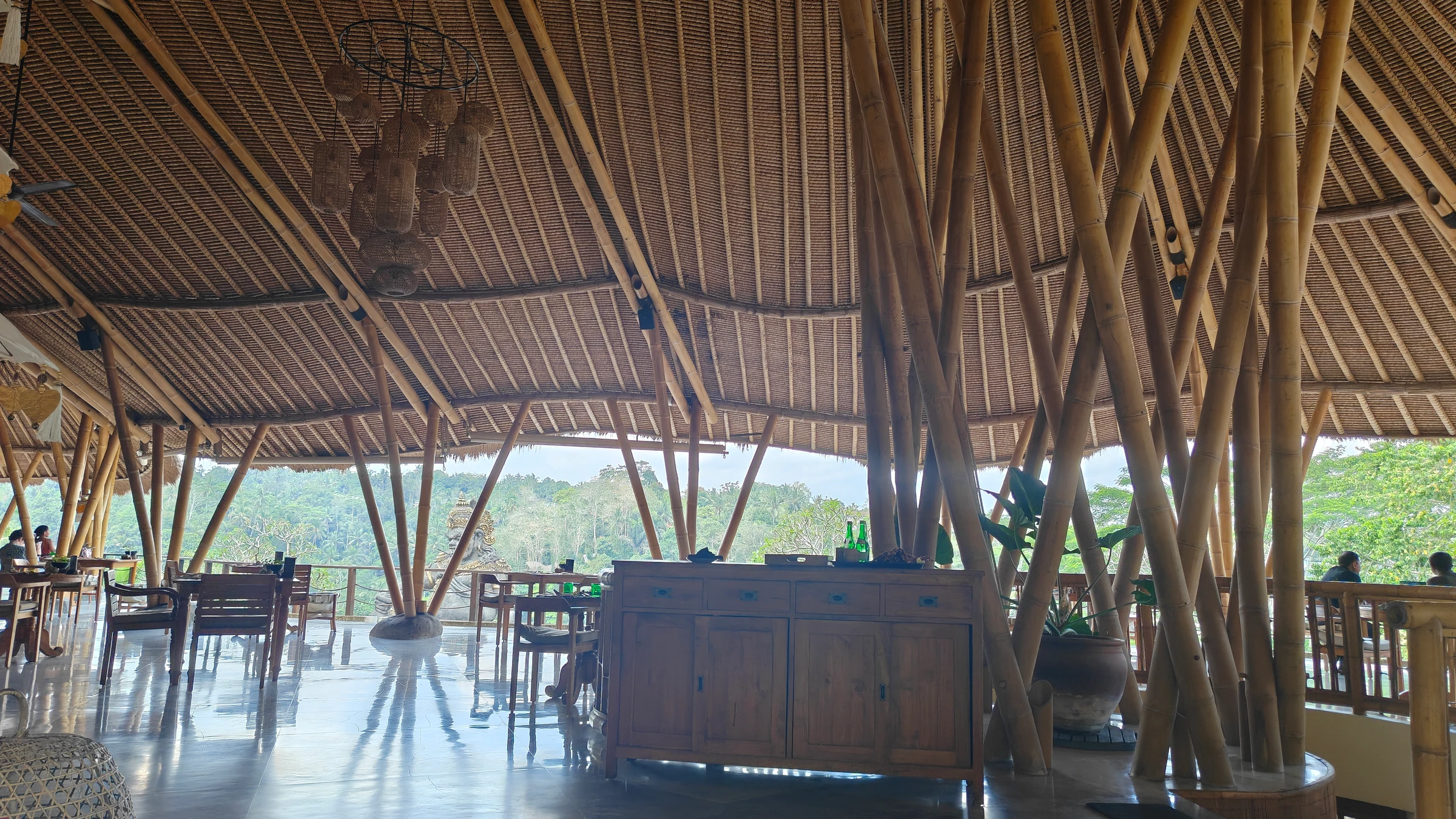 Wanna Jungle Pool & Bar — Bamboo-roof dining pavilion