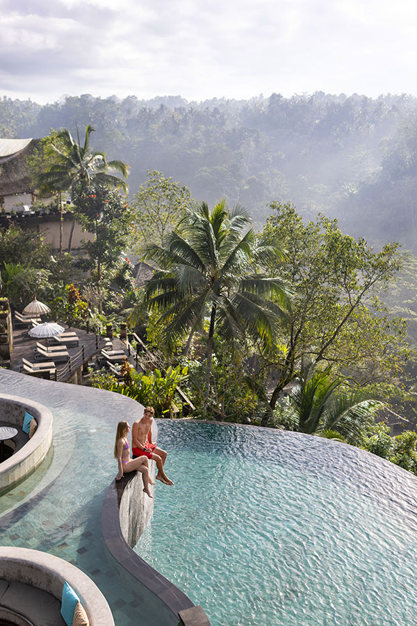 Infinity edge and forest view at Wanna Jungle Pool & Bar