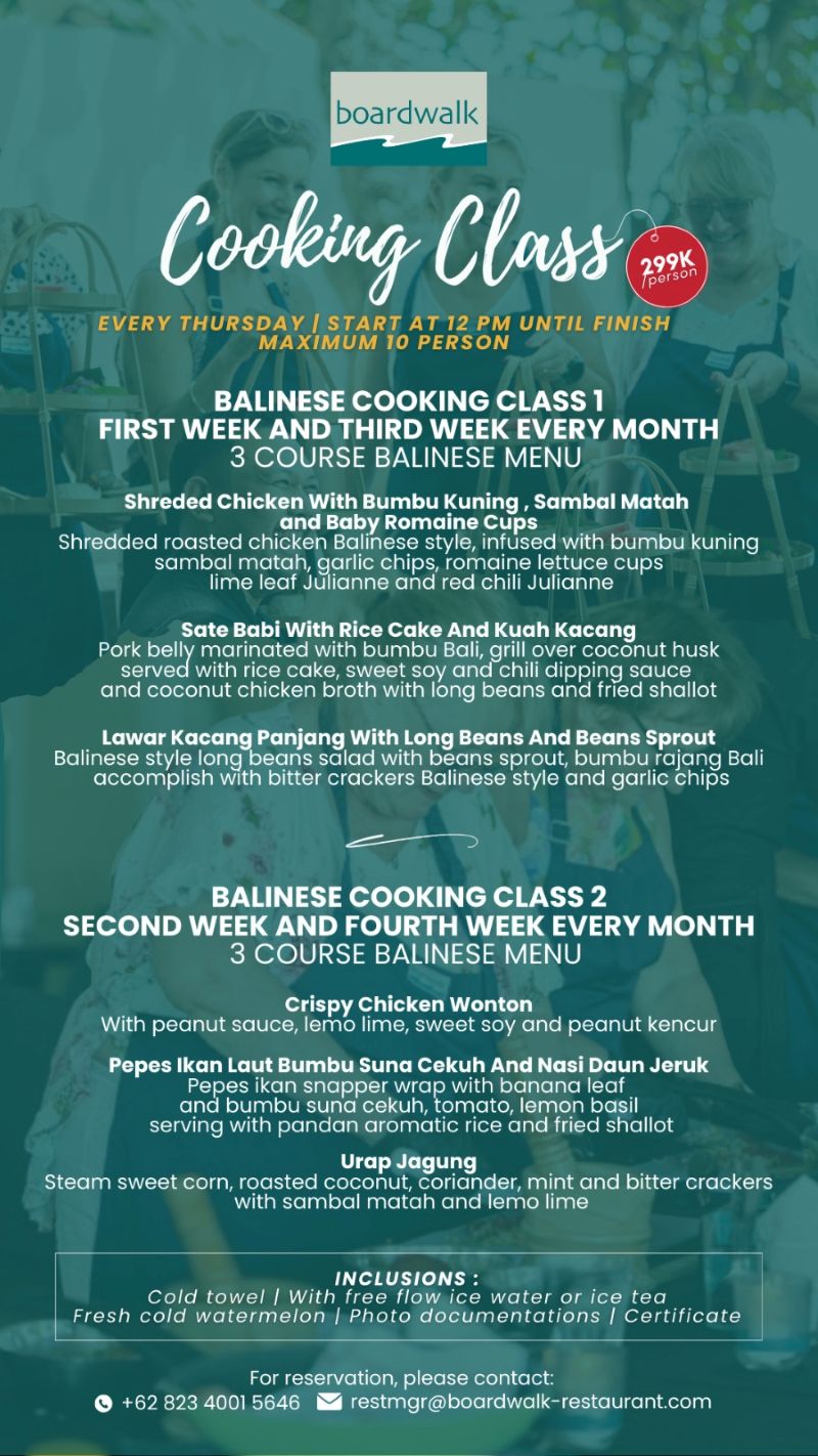 The Boardwalk Restaurant & Beach Club Balinese Cooking Class