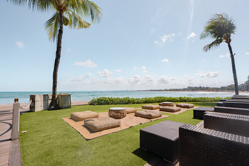 Sunset sofas and front decks at Boardwalk