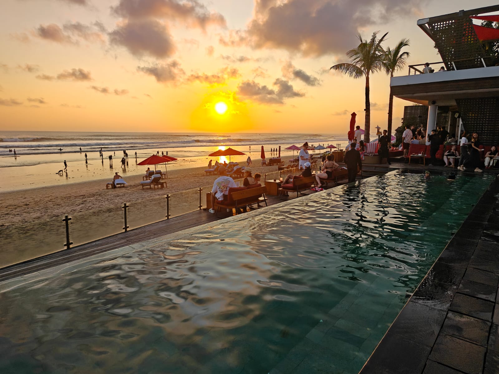 Sunset time at KU DE TA as the light changes.