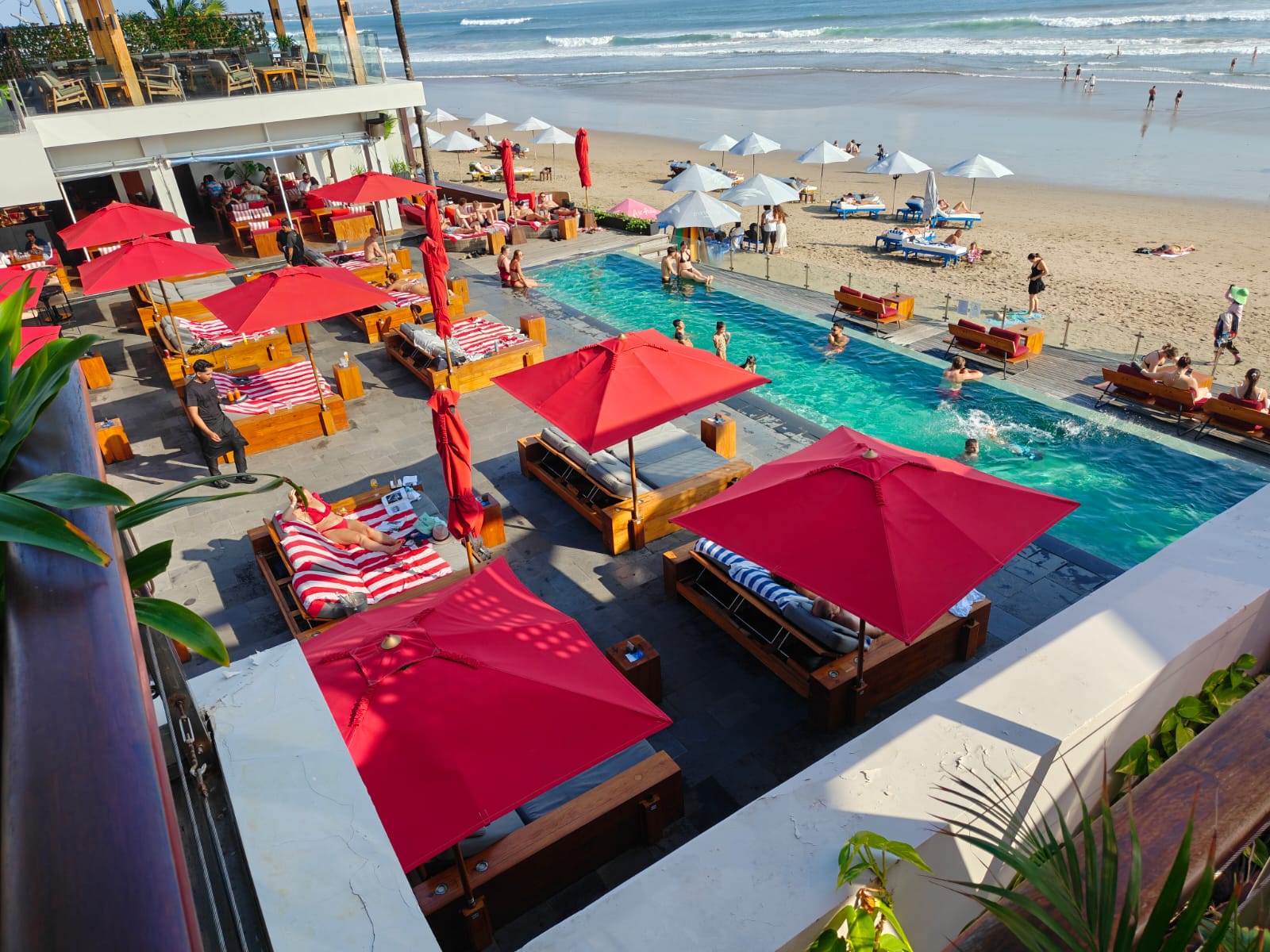 The beachfront KU DE TA setting from above.