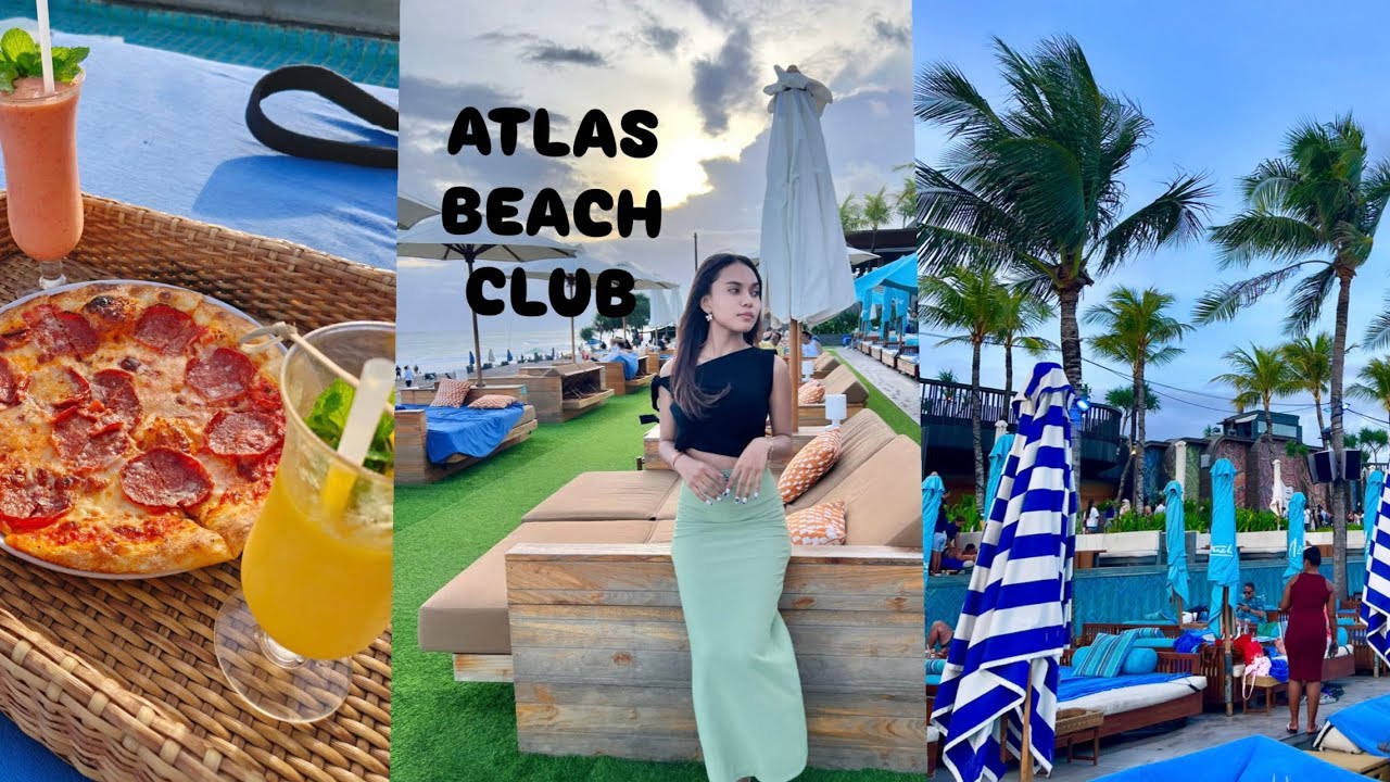 Atlas Beach Clubのプール、席、フードを紹介する公式YouTube動画のサムネイル