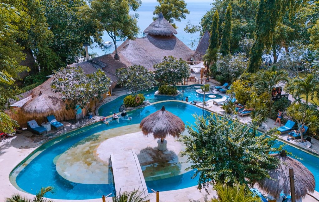 Bali Hai Beach Club pool and garden atmosphere