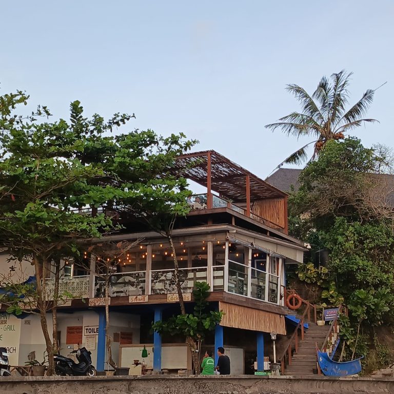 Exterior view of Cliffhanger Bali Restaurant near Yeh Gangga beach