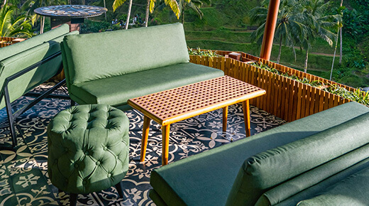 Daytime pool lounge at Cretya Ubud
