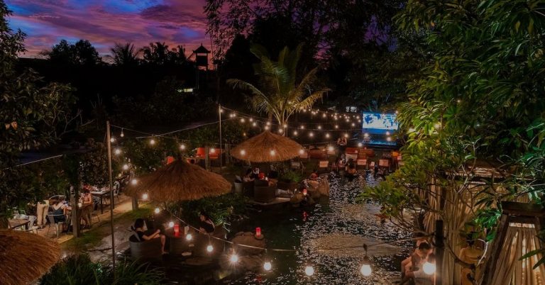 Folk Pool and Gardens pool club atmosphere in Ubud