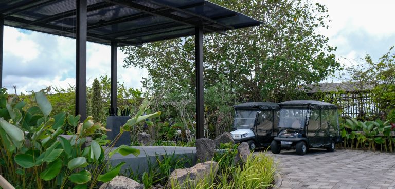 Arrival area and garden approach at KORO Bali