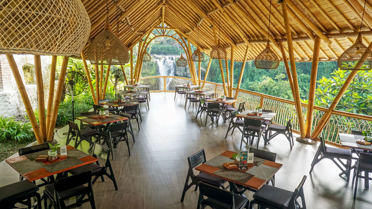 Bamboo seating at OMMA Dayclub