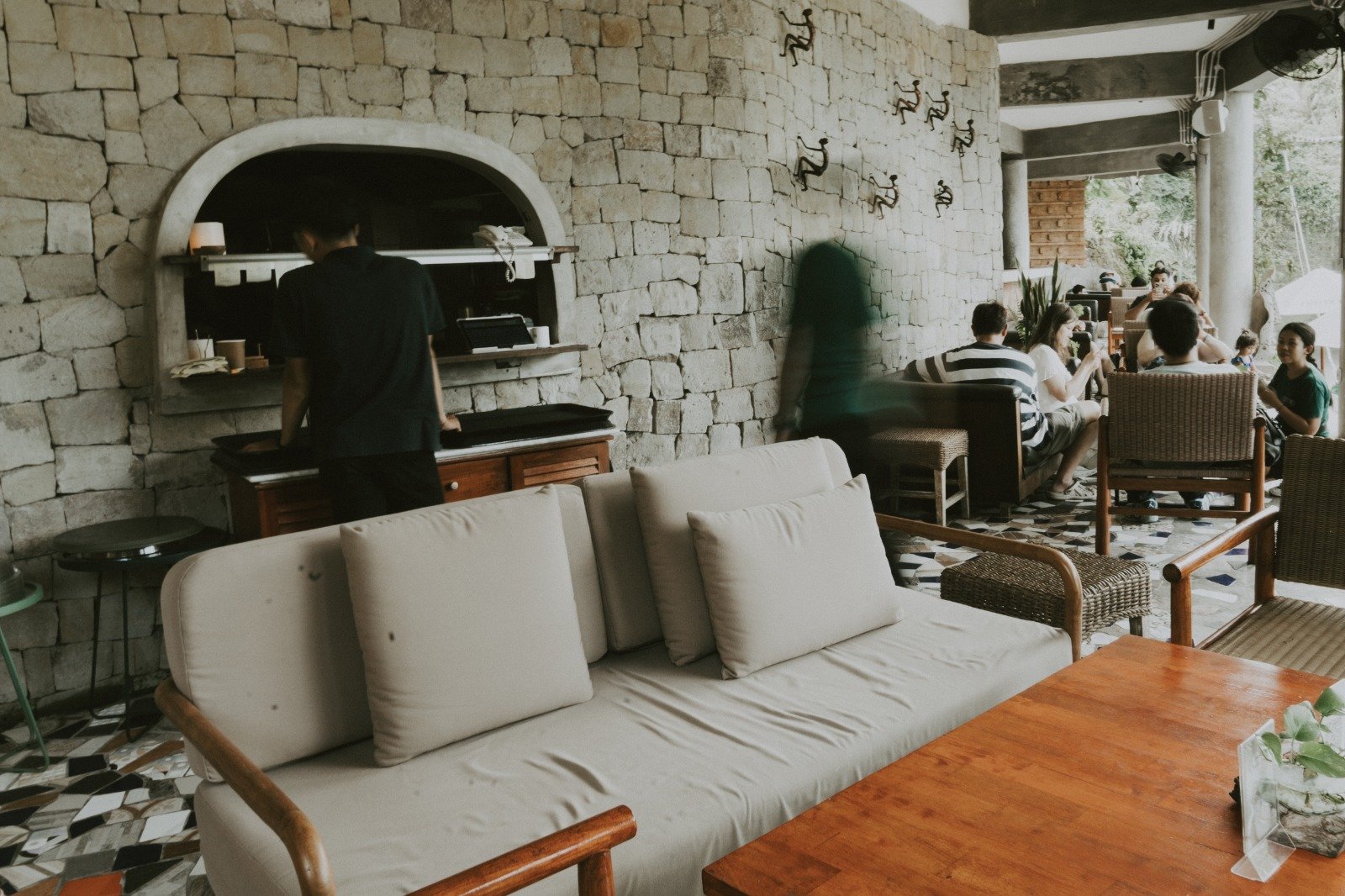 Pizza Table seating at OMMA Dayclub
