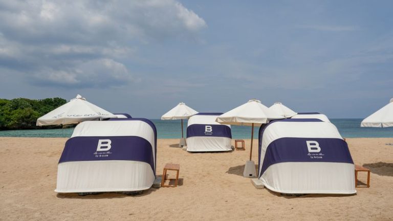 Le Bleu by K Club beachfront cabanas in Nusa Dua
